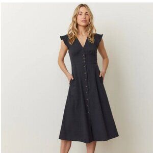 Marine Layer Camila Midi Dress Black Size Small